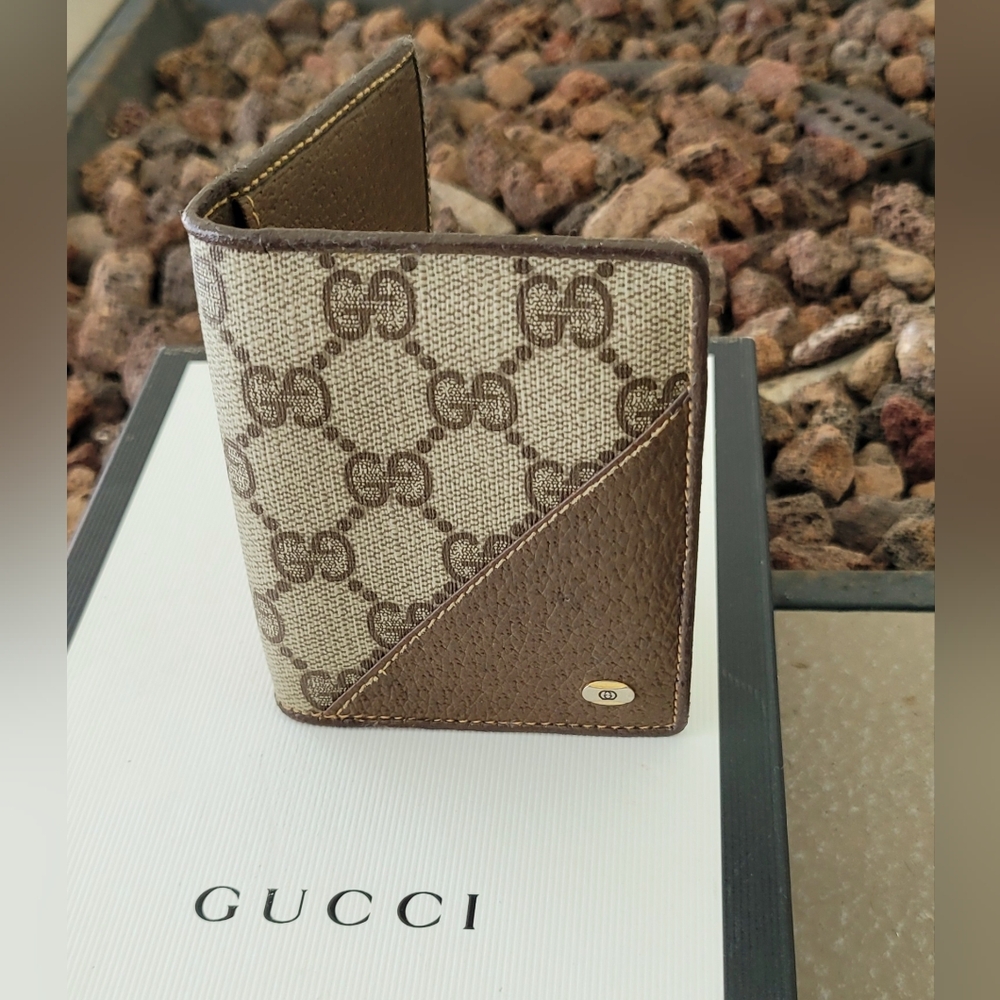 Vintage Gucci Supreme GG Leather Card Holder Wallet